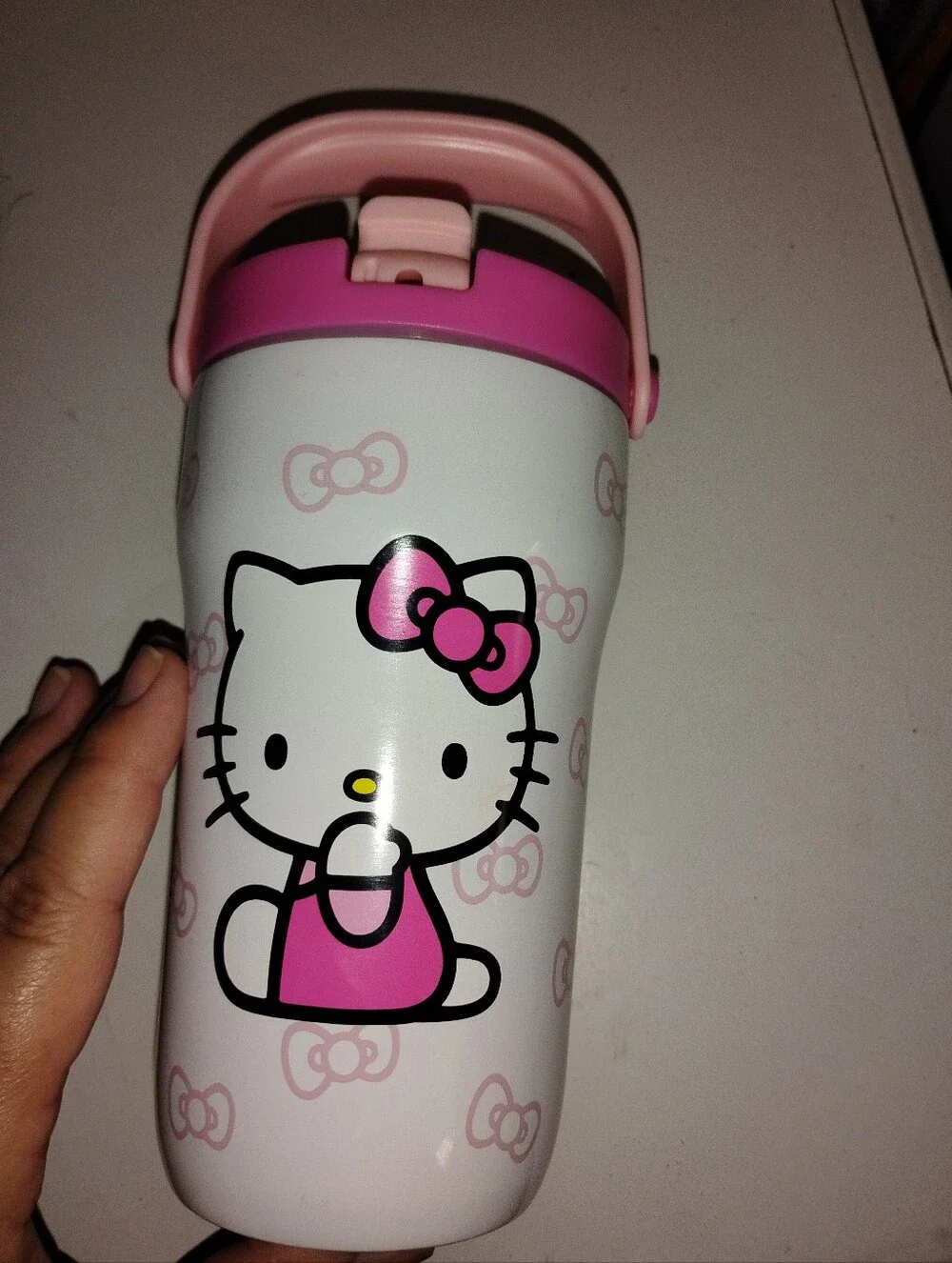 Hello Kitty Pink and White Kids Water Bottle